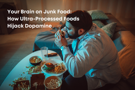 man eating junk food